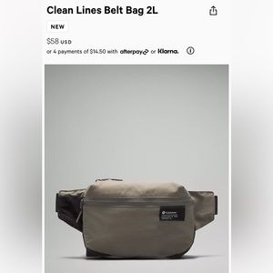 Clean Lines Belt Bag 2L